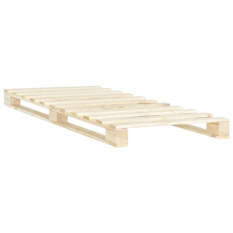 Foto van The living store pallet bedframe - massief grenenhout - 200x100x14cm - naturel kleur