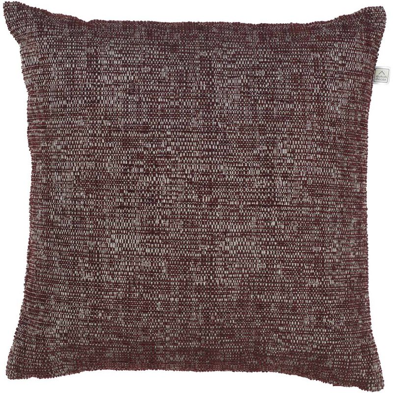 Foto van Dutch decor forza - sierkussen bordeaux 45x45 cm - rood - rood