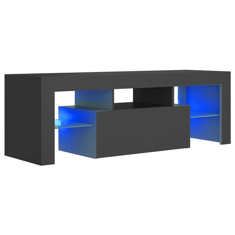 Foto van Vidaxl tv-meubel met led-verlichting 120x35x40 cm grijs