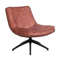 Foto van Dimehouse fauteuil industrieel velvet roze tommy - draaibaar