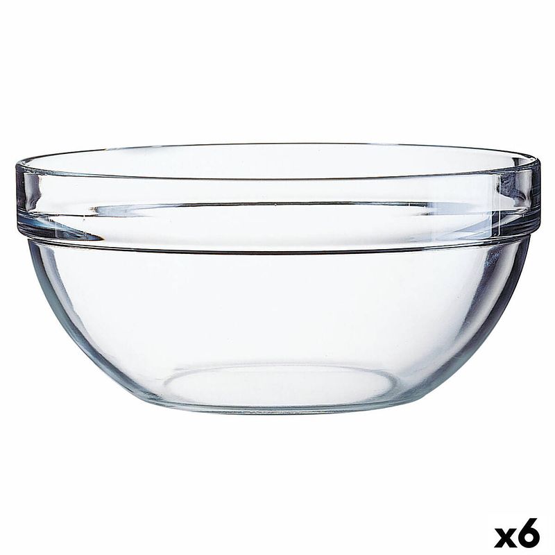 Foto van Saladekom luminarc transparant glas (ø 26 cm) (6 stuks)