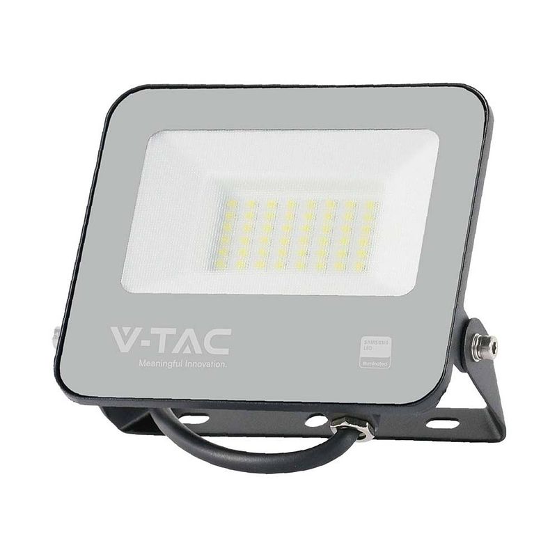 Foto van V-tac vt-4435 zwarte led schijnwerpers - ip65 - 30w - 5550 lumen - 6500k