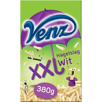 Foto van Venz xxl hagelslag wit 380g bij jumbo