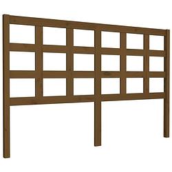 Foto van The living store houten hoofdeinde - trendy - hoofdbord - 156 x 4 x 100 cm - honingbruin