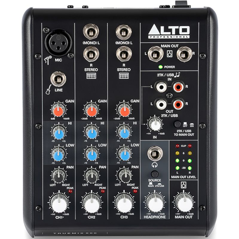 Foto van Alto professional truemix 500 5-kanaals analoge mixer met usb