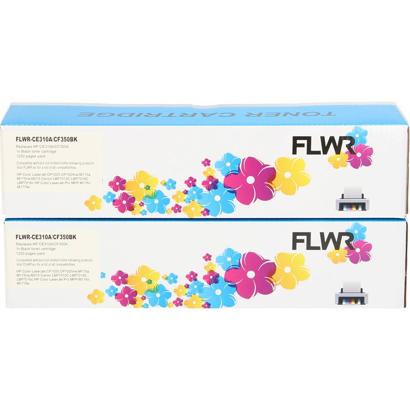 Foto van Flwr hp 126a twinpack zwart toner