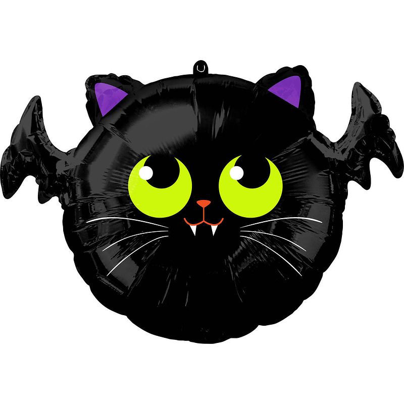 Foto van Amscan folieballon standard shape batcat 50 x 38 cm zwart