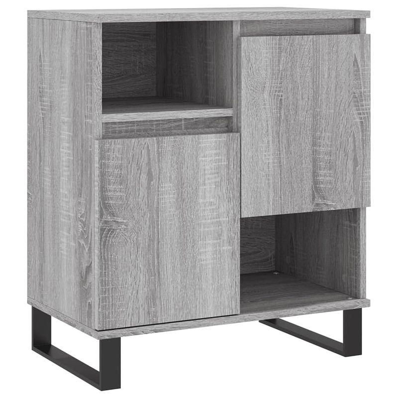 Foto van Vidaxl dressoir 60x30x75 cm bewerkt hout grijs sonoma eikenkleurig