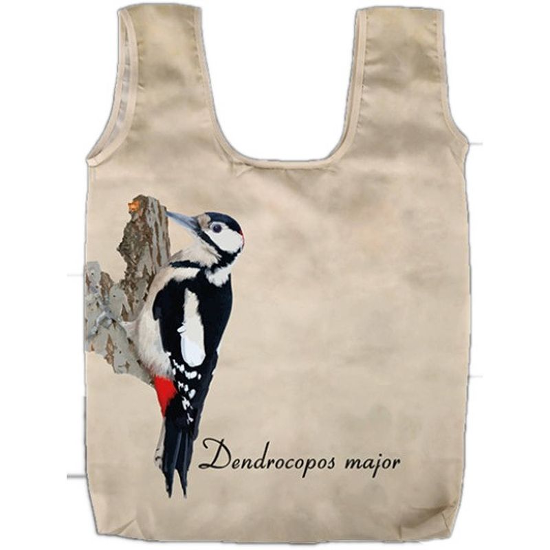 Foto van Esschert design shopper vogels 40 x 57 cm polyester beige