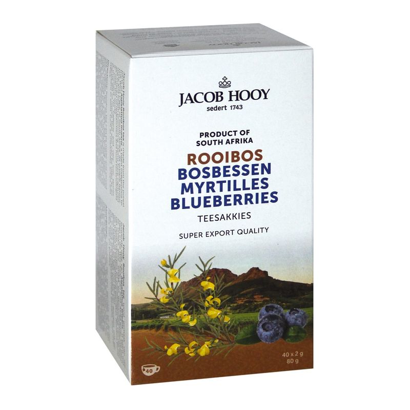 Foto van Jacob hooy thee rooibos bosbessen