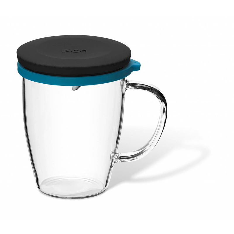 Foto van Po: savor tea glass - black/blue