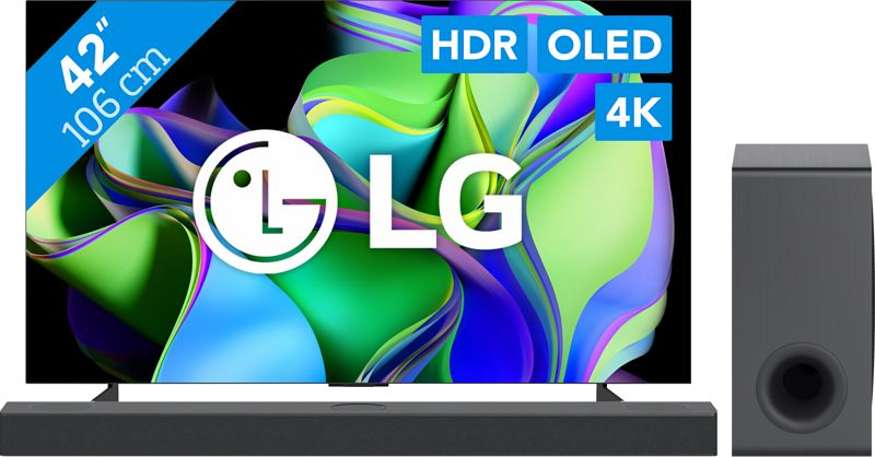 Foto van Lg oled42c34la (2023) + soundbar