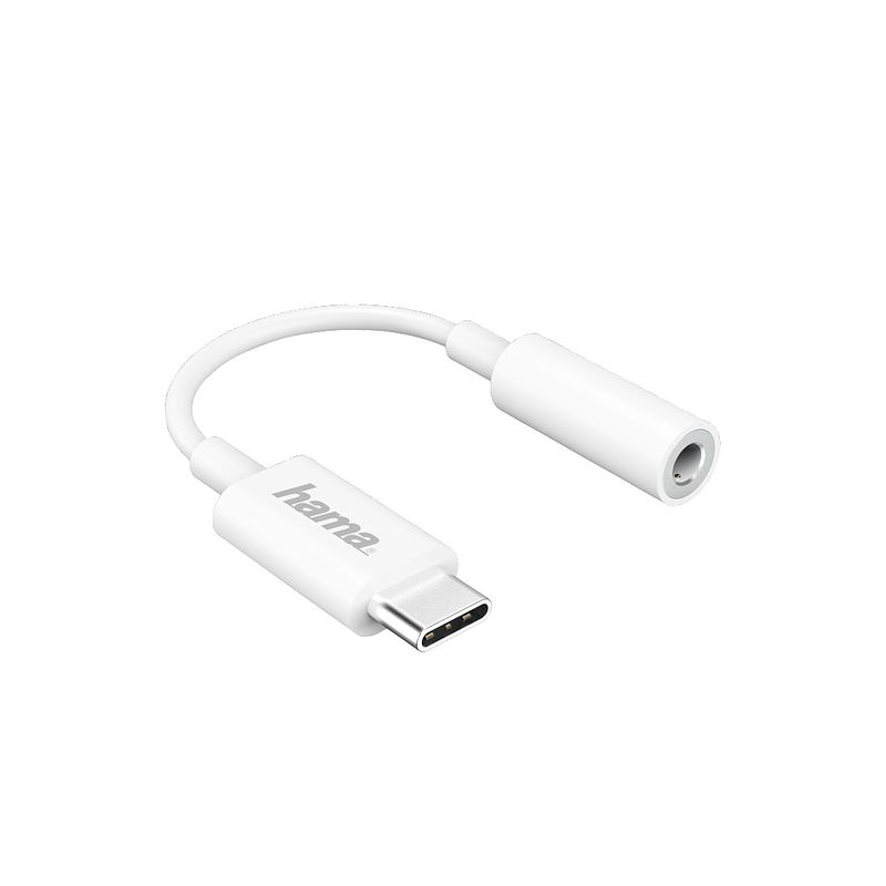 Foto van Hama usb-c naar 3.5mm jack adapter it oplader wit