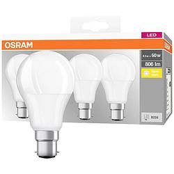 Foto van Osram 4058075819511 led-lamp energielabel f (a - g) b22d peer 8.5 w = 60 w warmwit (ø x l) 60 mm x 112 mm 4 stuk(s)