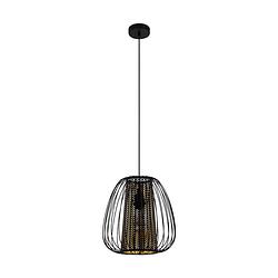 Foto van Eglo curasao hanglamp - e27 - ø 33,5 cm - zwart/goud