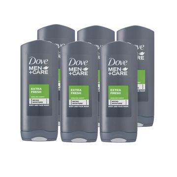 Foto van Dove men+care douchegel extra fresh 6 x 400ml bij jumbo