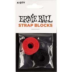 Foto van Ernie ball 4603 strap blocks red & black (4 stuks)