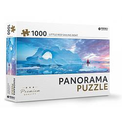 Foto van Rebo productions legpuzzel red sailboat panorama 1000 stukjes