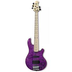 Foto van Lakland 55-02 deluxe translucent purple gloss quilted maple top 5-snarige elektrische basgitaar