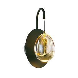 Foto van Highlight wandlamp golden egg 1 lichts amber-zwart