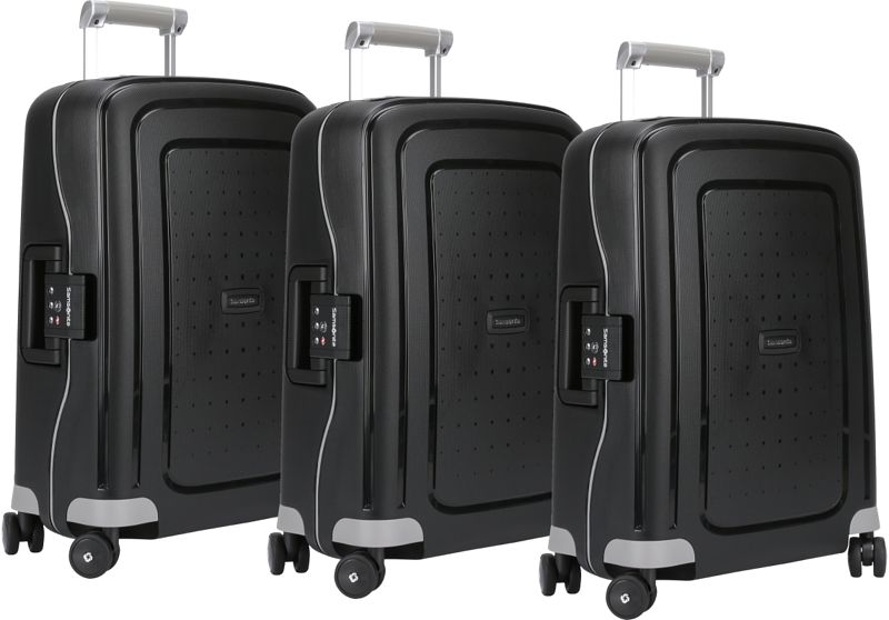 Foto van Samsonite s'cure spinner 55cm black triple kofferset