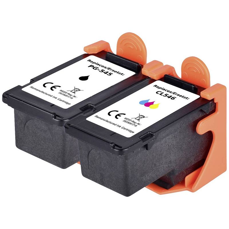 Foto van Renkforce inkt combipack vervangt canon pg-545, cl-546 compatibel combipack zwart, cyaan, magenta, geel rf-i-c-pg545cl546 rf-5628896