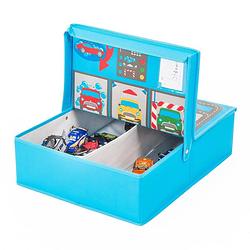 Foto van Pop it up speelbox garage - opbergdoos & speelmat - opbergbox die past onder het bed - speelgoedkist voor auto'ss & ander