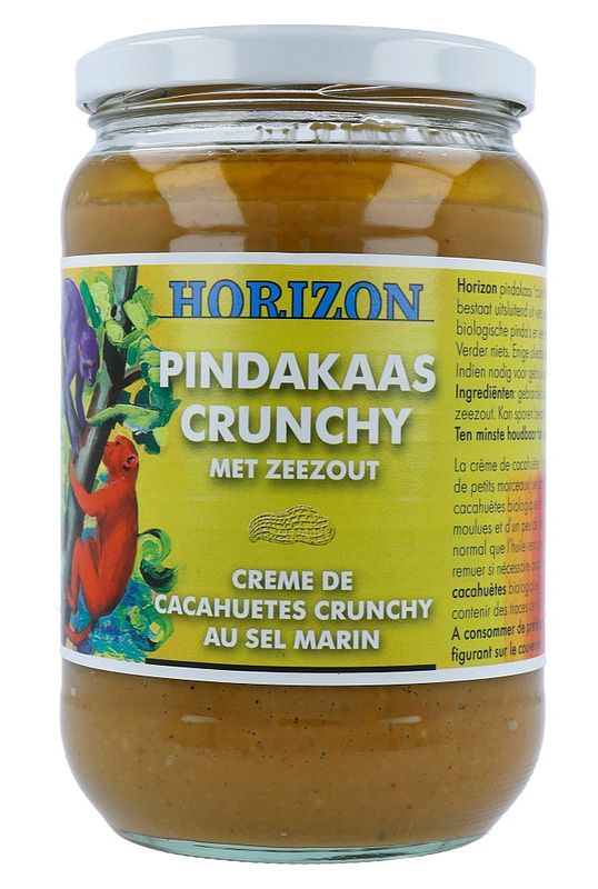 Foto van Horizon pindakaas crunchy met zeezout