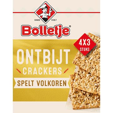 Foto van Bolletje ontbijtcrackers spelt volkoren 4 x 3 stuks 240g bij jumbo