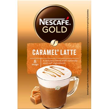 Foto van Nescafe gold caramel latte oploskoffie 6 x 8 zakjes bij jumbo