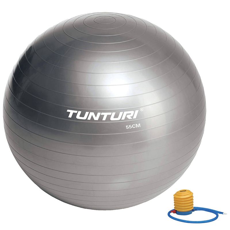 Foto van Tunturi fitnessbal gymbal grijs - 55 cm