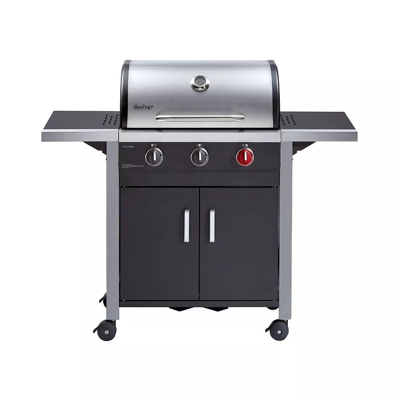 Foto van Enders chicago 3 r turbo gas barbecue - 3 + 1 turbo-zone brander - turbo-zone - rvs - piëzo-ontsteking - 37,5 kg - gas