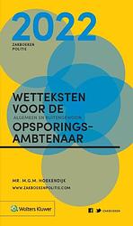 Foto van Zakboek wetteksten voor de algemeen en buitengewoon opsporingsambtenaar 2022 - paperback (9789013166392)