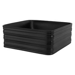Foto van Wastafel vierkante vorm 39x39x15 cm zwart keramisch ml-design