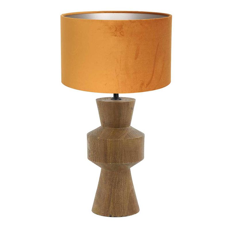 Foto van Light & living gregor tafellamp - ø 17 cm - e27 (grote fitting) - beuken en goud