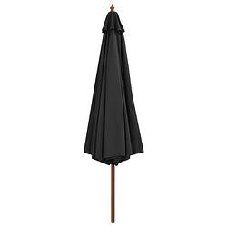 Foto van The living store tuinparasol - 350 x 256 cm - antraciet - uv-beschermend polyester