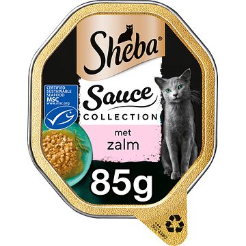 Foto van Sheba sauce lover kuipje zalm kattenvoer 85g bij jumbo