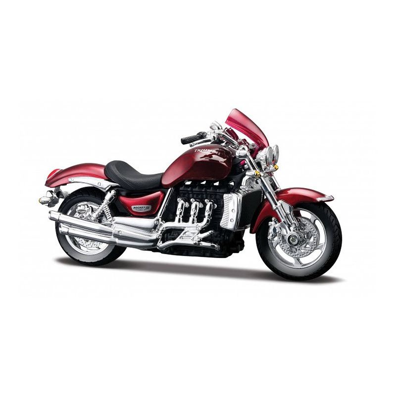 Foto van Model motor triumph rocket iii rood 13 cm - schaal 1:18 - speelgoed motoren/motors - miniatuurmotor