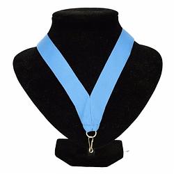 Foto van Medaille lint lichtblauw - verkleedattributen
