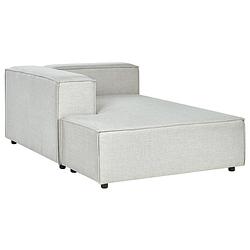 Foto van Beliani aprica - chaise longue-grijs-linnen