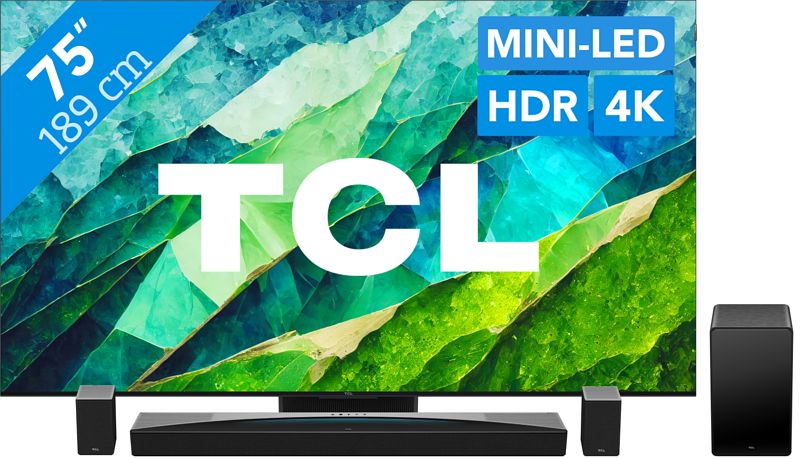 Foto van Tcl qd mini-led 75c81b (2024) + soundbar