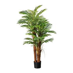 Foto van Kopu® kunstplant arecapalm 160 cm 3 stammen - zwarte pot - nepplant