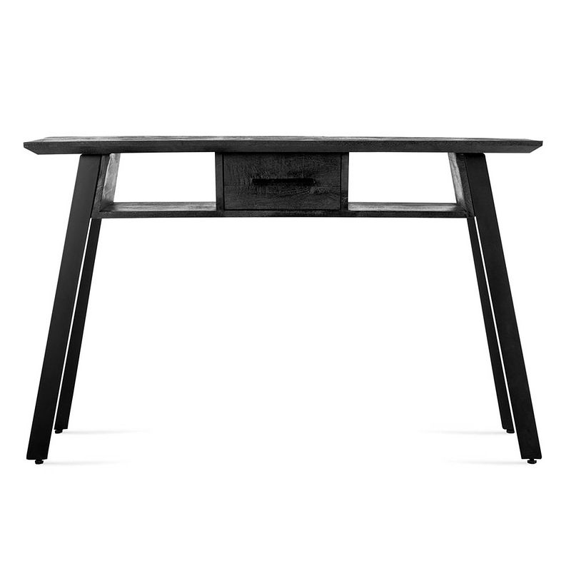 Foto van Benoa berlin 1 drawer console table black 120 cm