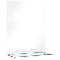 Foto van Vidaxl wandspiegel met schap 30x50 cm gehard glas