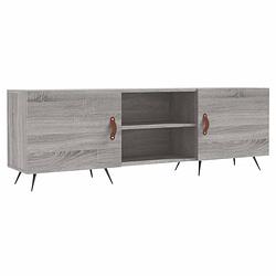 Foto van The living store tv-meubel - sonoma eiken - 150 x 30 x 50 cm - bewerkt hout en ijzer