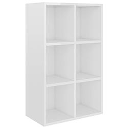 Foto van The living store boekenkast - 66 x 30 x 97.8 cm - hoogglans wit - 6 vakken