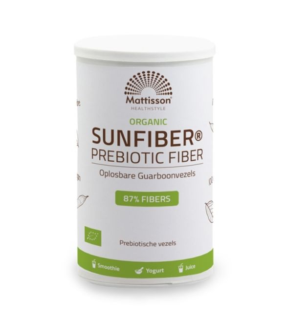 Foto van Mattisson healthstyle biologisch sunfiber prebiotic fiber - oplosbare guarboonvezels