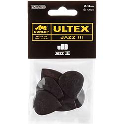 Foto van Dunlop ultex jazz iii 2.0mm 6-pack plectrumset zwart