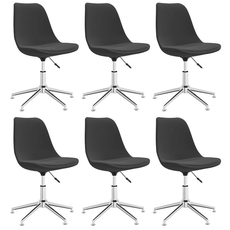 Foto van The living store eetkamerstoelen x - stoel - 48 x 59 x (80 - 94) cm - donkergrijs