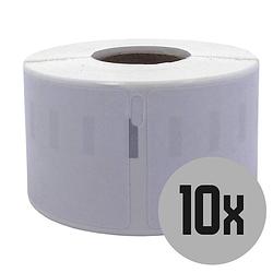 Foto van Dula dymo compatible labels - wit - 99012 - s0722400 - adresetiketten - 10 rollen - 36 x 89 mm - 260 labels per rol